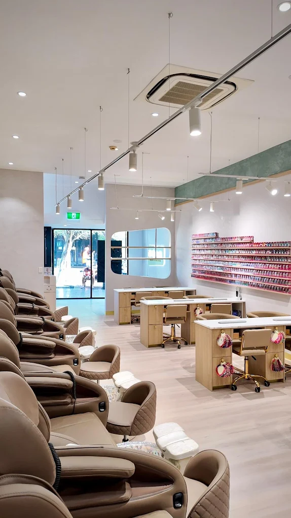 The nail lounge and polish wall